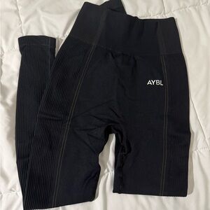 AYBL Black Ribbed Leggings